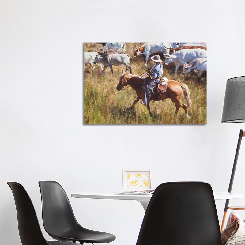 Casual Roundup 1 Piece Wrapped Canvas Painting, 101.6 cm H x 66.04 cm W x 1.91 cm D