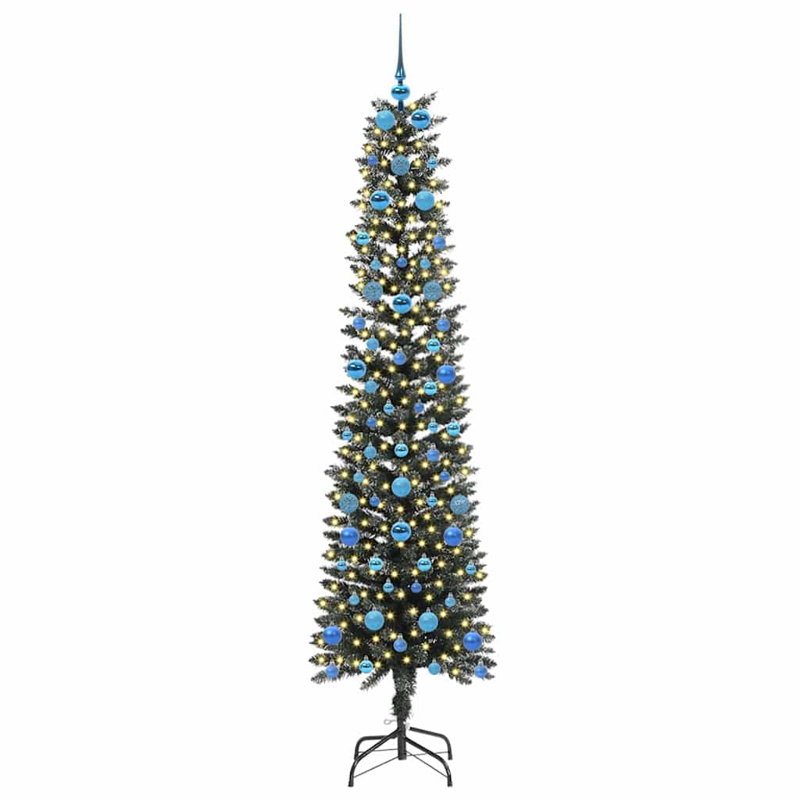 Artificial Christmas Tree with 300 LEDs Green, Blue, 6.89' H