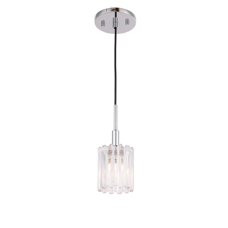 Luminaire suspendu cylindrique à 1 lumière Rosendahl, Chrome, Halogène
