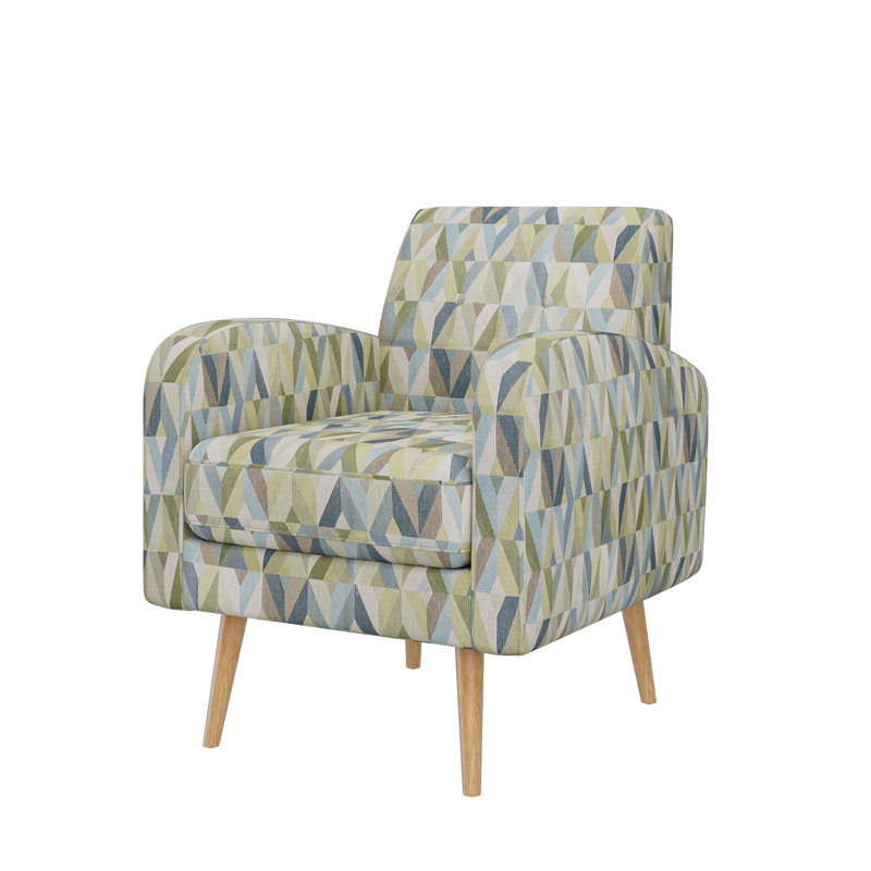 Fauteuil à accoudoirs touffeté 29 po Jakyren, Vert