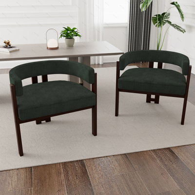 Fauteuil en tissu chenille avec dossier ouvert