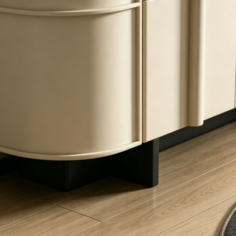 Italian-style minimalist solid-colour sideboard, H 33,46 po x l 59,06 po x P 15,75 po, Khaki