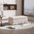 Upholstered Slipcovered Ottoman-1239891655