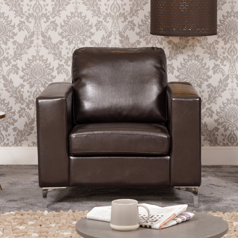 Culverhouse Bonded Leather Accent Chairs - Brown, Brown