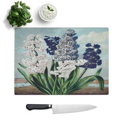 Glass Hyacinths by R.J. Thornton Chopping Board
