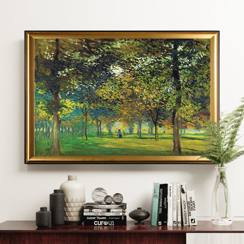 The Alley of Champ De Foire - Reproduction, Cadre argenté, H 27 po x l 39 po x P 2 po, Pas de tapis