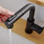 Robinet de lavabo, robinets de cuisine noirs avec douchette extractible, robinet de préparation pour mini-bar