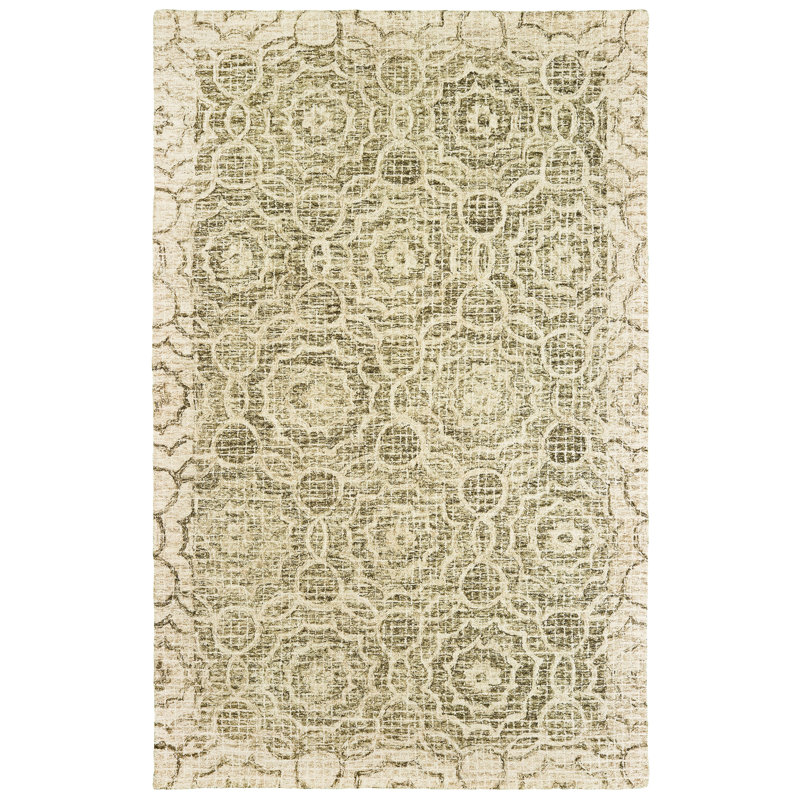 Alanis Performance Hand Tufted Wool Geometric Indoor Rug, Rectangle 8' x 10'
