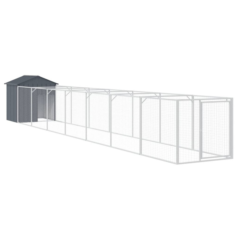 Niche pour chien Dustina, H 48,4 po x l 46,1 po x P 320,1 po, Gris anthracite