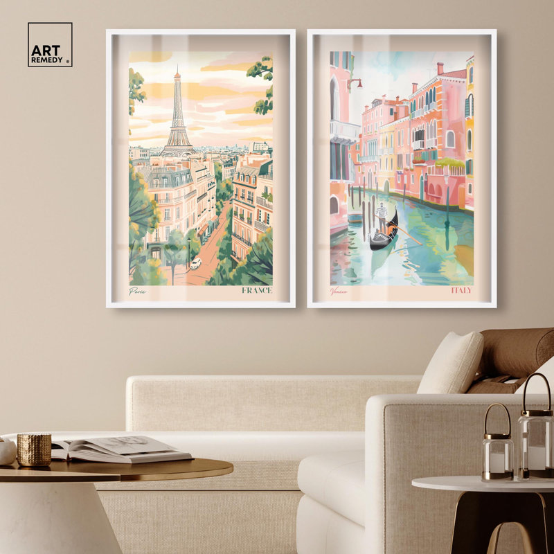 Blush Parisian Glam Art , H 37 po x l 25 po, Blanc