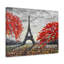 Eiffel Tower Red Tree Paris France Canvas Artwork Breathtaking French City
