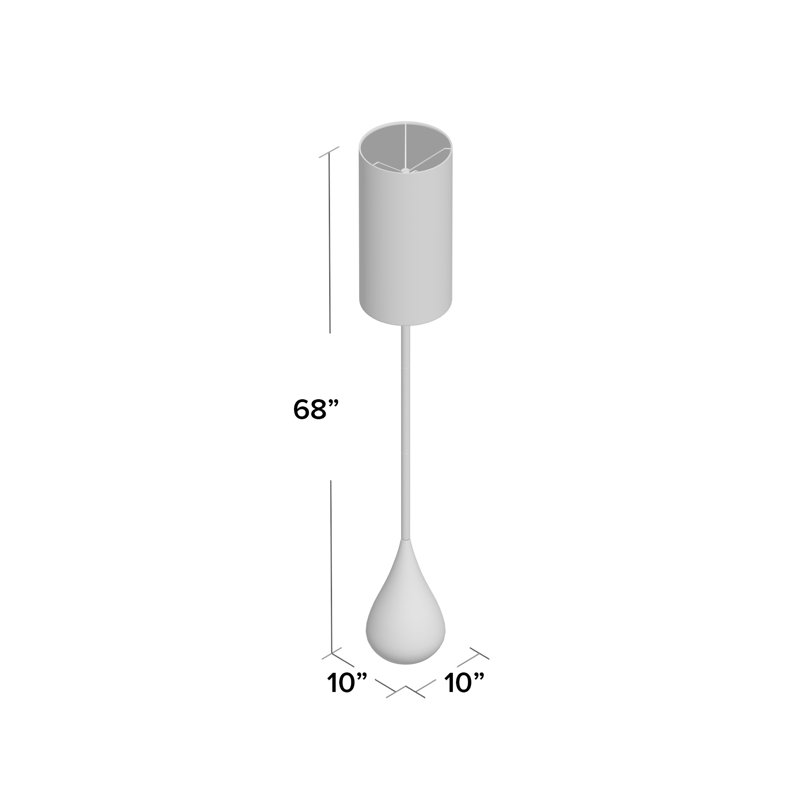Runell 68'' Brushed Steel Traditional Floor Lamp