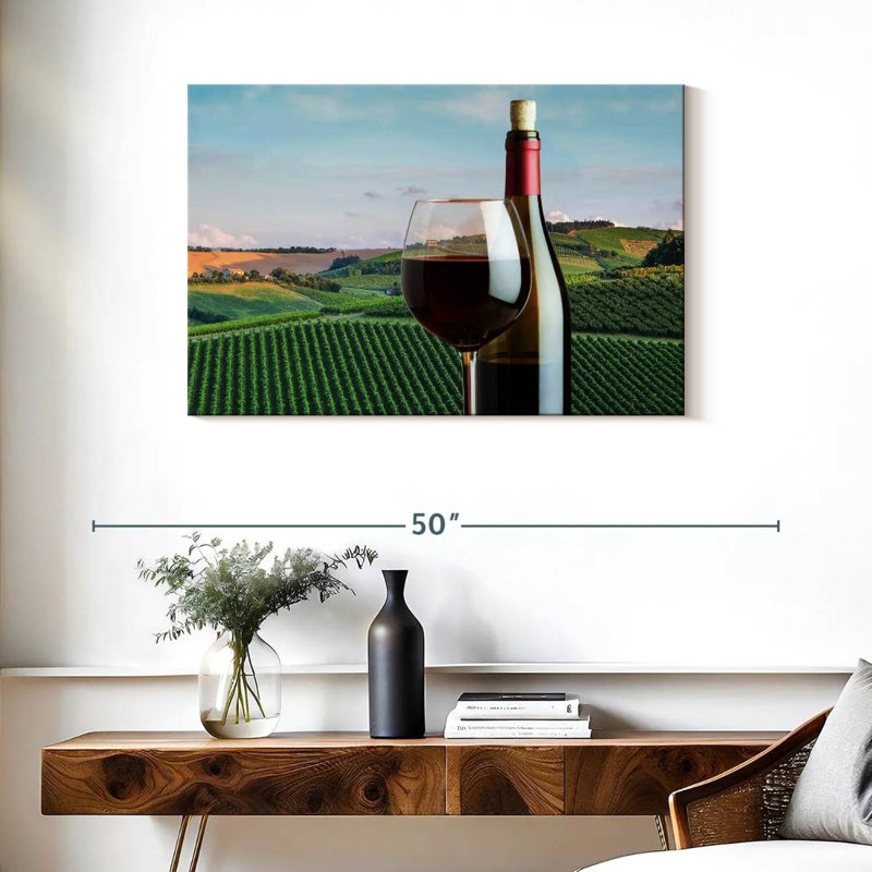 Yarlin Red Wine In Tuscany, 24" H x 36" W
