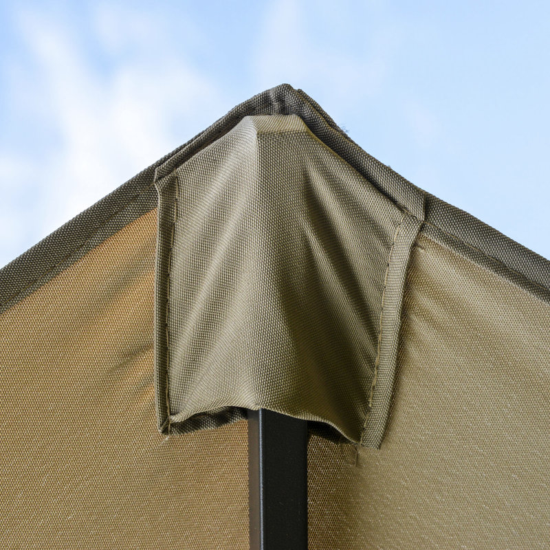 Parasol de patio extérieur 15 pi, parasol rectangulaire en acier, protection solaire double face, manivelle sans effort, parasol rectangulaire café de fabrication, bloquant, simple