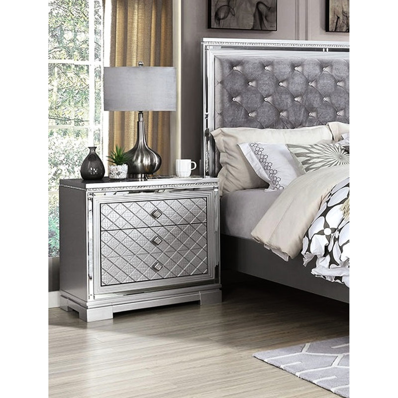 Table de chevet Tourmalet Glamour Silver