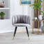 Fauteuil demi-tonneau en velours 22,04 po Taniece-14179213
