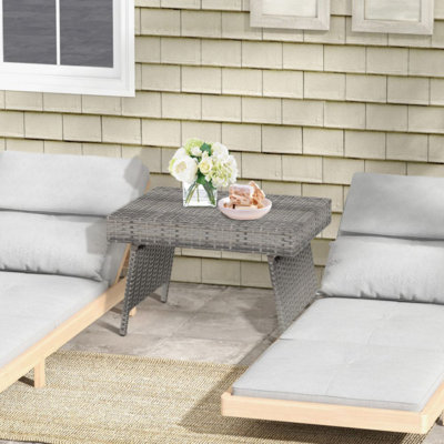 Dilar Rectangular Wicker/Rattan Outdoor Folding Coffee Table
