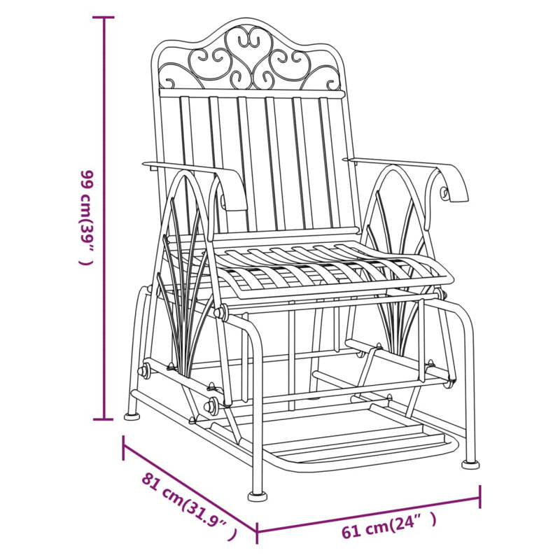 Maur Steel Outdoor Bench