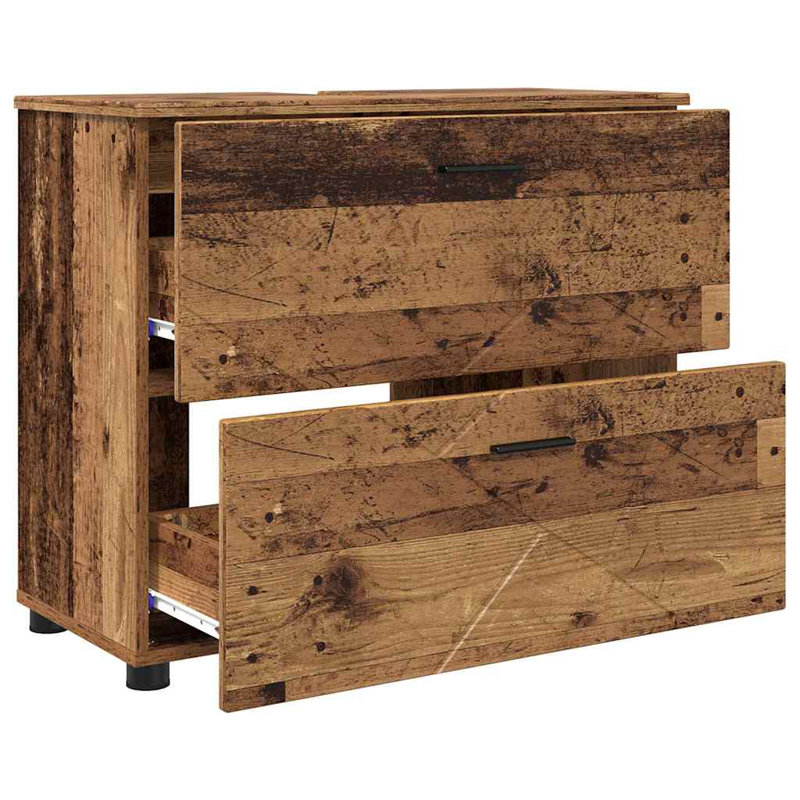 76.5cm Bathroom Vanity Base Only, Old Wood
