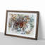 Tiger in the Blue in Abstract - Picture Frame Painting Print on MDF-55611362-55611360