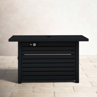 Table de foyer d'extérieur en acier au propane / gaz naturel avec couvercle