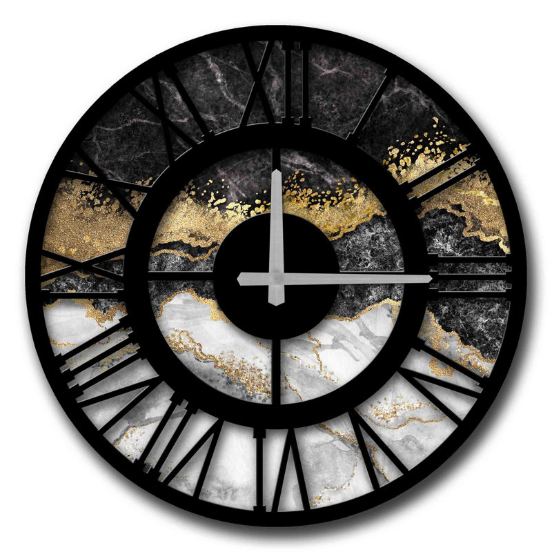 Horloge murale élégante Elegant, 19,7 pouces de diamètre | 100% panneau de fibres à densité moyenne, épaisseur: 0,2 pouce | Design minimaliste élégant pour la décoration de la maison et du bureau | Parfait pour le salon, la chambre à coucher et 