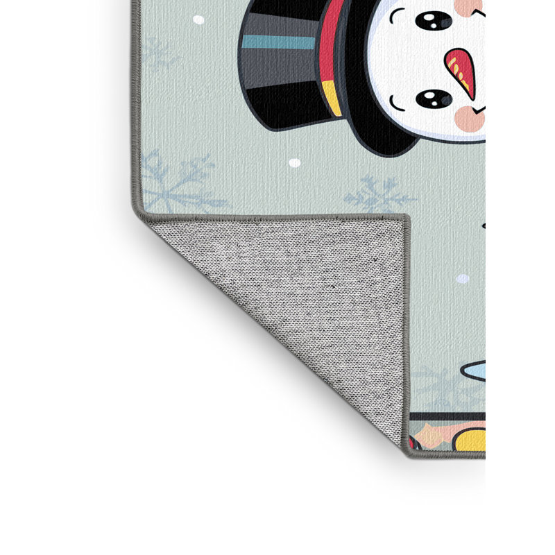 Tapis de vacances d'hiver de Noël lavable The Holiday Aisle®, Rectangulaire 2 pi x 3 pi