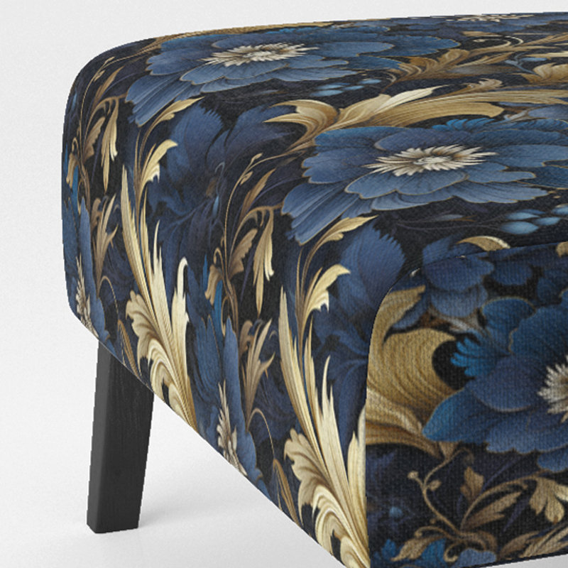 Fauteuil de chambre rembourré bleu Mystical