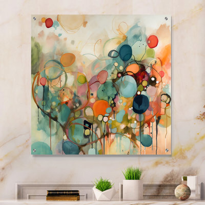 «Pink Blue Minimalims Fludity I», art mural abstrait minimaliste en acrylique pour le salon