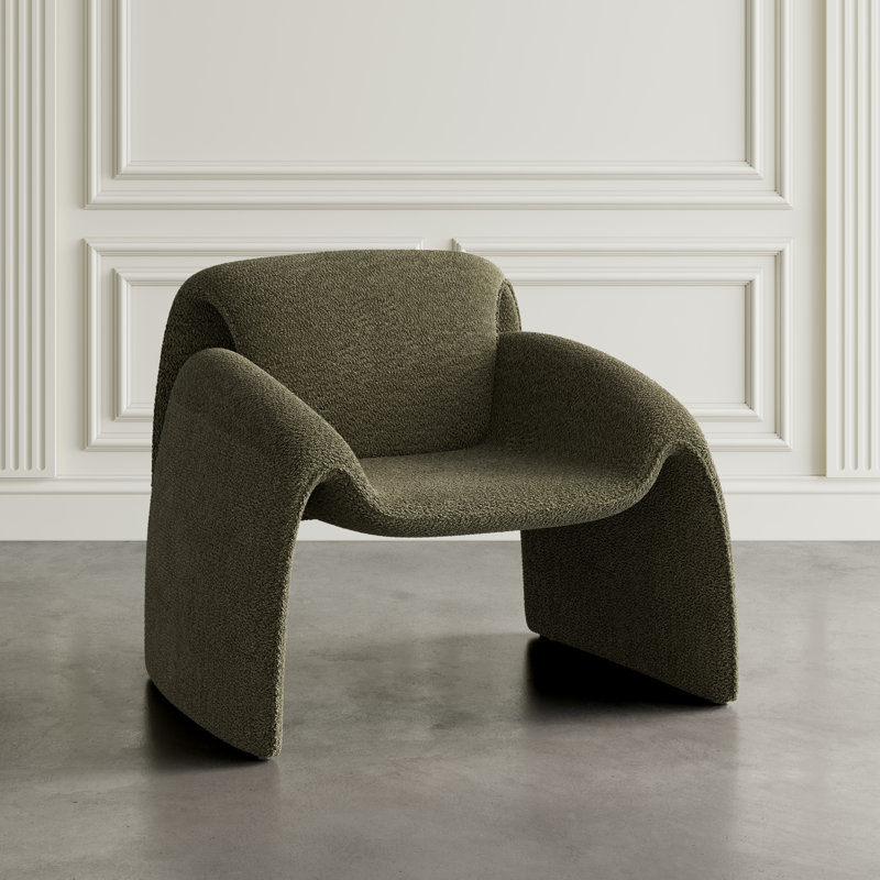 Cervando Upholstered Armchair, Green Polyester
