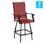 Tabourets de bar pivotants en polyester enduits de PVC toutes saisons Corchado avec dossier haut et accoudoirs-525892299