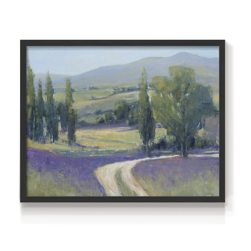Lavande pré II - reproduction encadrée, H 22 po x l 28 po, Noir, noir, noir, noir