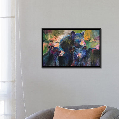 « art bear family » par richard wallich, reproduction d’impression sur toile
