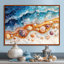 Abstrait coquillage et plage vue aérienne III - art mural bord de mer