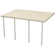 Metal Slope Patio Awning in Tan