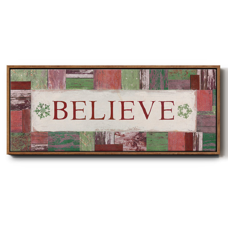 Believe - toile encadrée, H 12 po x l 30 po