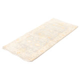 One-of-a-Kind 2'7" X 5'11" New Age Runner Wool Area Rug in Cream