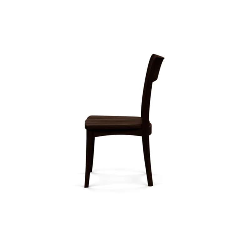 Ingrid Wood Seat Side Chair, Smoke Cherry