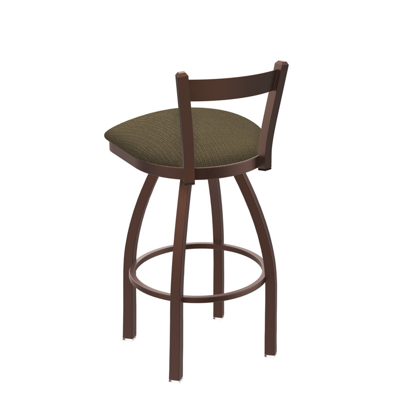 821 Catalina Low Back Swivel Bar Stool, Bronze, Counter Stool (25" Seat Height), Graph Cork