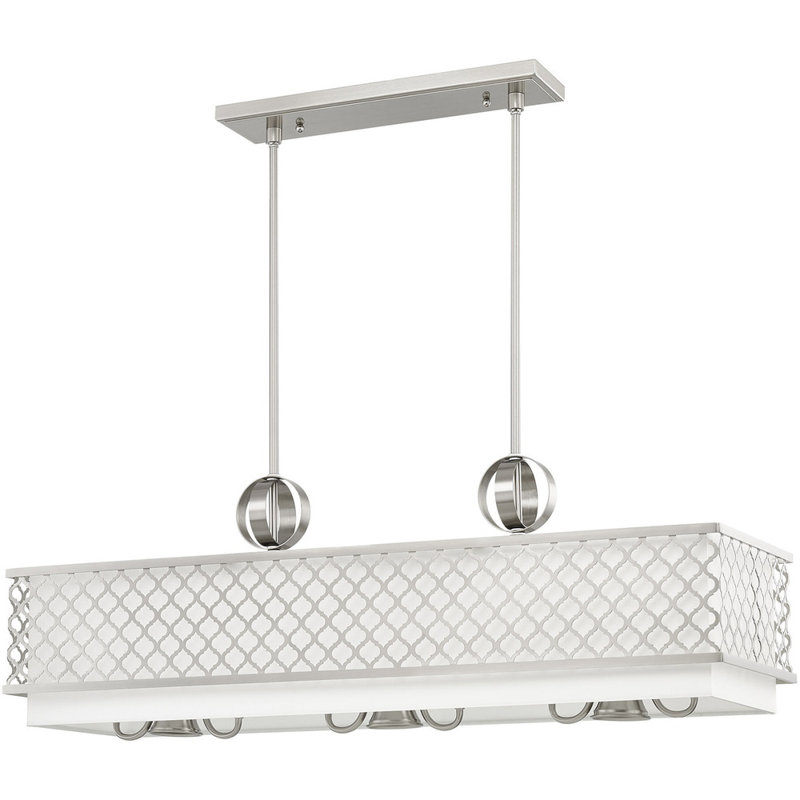 Lustre rectangulaire 6 lumières à abat-jour Nedlands