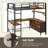 Loft Bed With L-shaped Desk, Bed Frame With Led Lights & Charging Station, 6 Storage Drawers