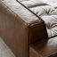 Canapé modulaire brun en similicuir-598041789-598041760