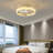 Golden Crystal Flowers 20" Ceiling Fan with LED Kit: 3 Tones Colour, 6 Speeds Fan