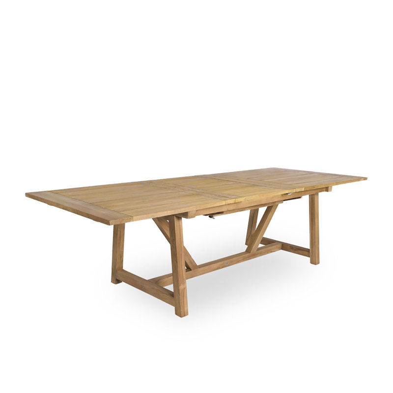 George Rectangular Teak Extendable Outdoor Dining Table , 78.8'' in. W 39.4'' in. D