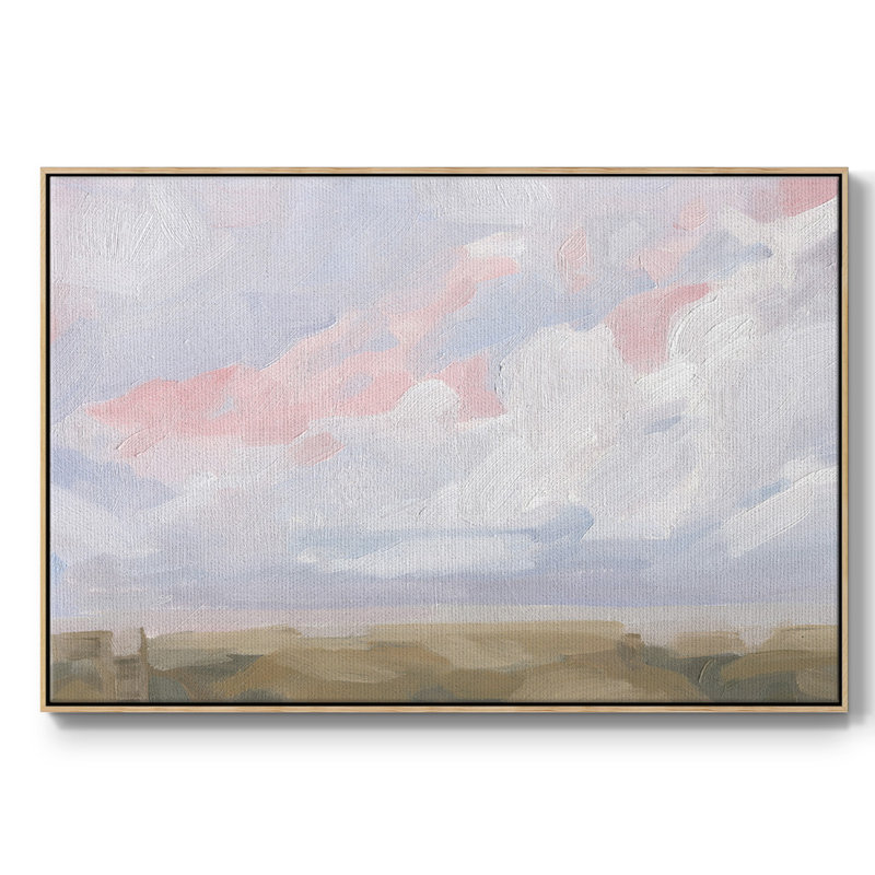 Plage de Sandbridge I, Toile avec cadre en bois naturel, 27" H x 41" W x 2" D