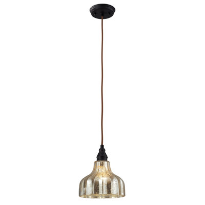 Carranza 1 - Light Oiled Bronze Single Pendant