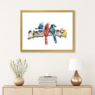 «Birds on a Branch» par Lisa Whitehouse - impression d'art graphique