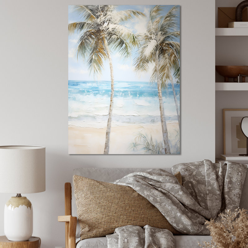 Perle du désert, palmiers, oasis I - palmiers, impression sur toile, 44" H x 34" W, Toile tendue
