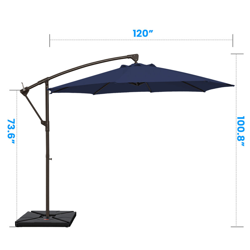 Parasol de patio 120 "Cantilver, Marine