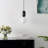 Matsu 1 - Light White/Black/Brass Single Pendant